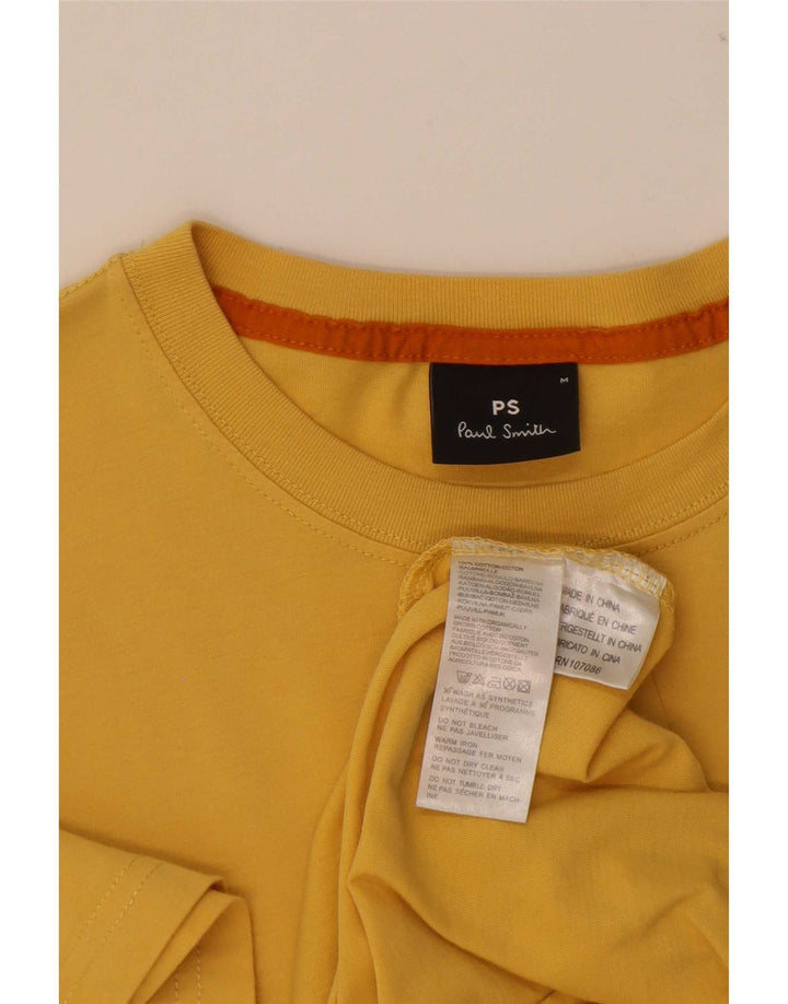 Paul Smith Herre T-shirt Top Medium Gul Bomuld