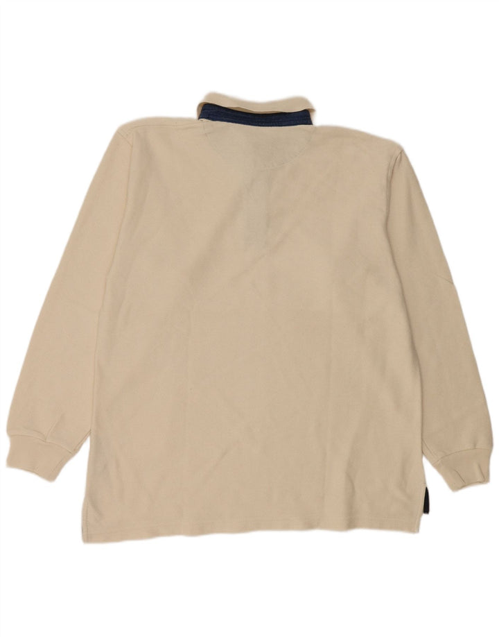 Slam Langærmet Rugby Polo Shirt Medium Beige Bomuld