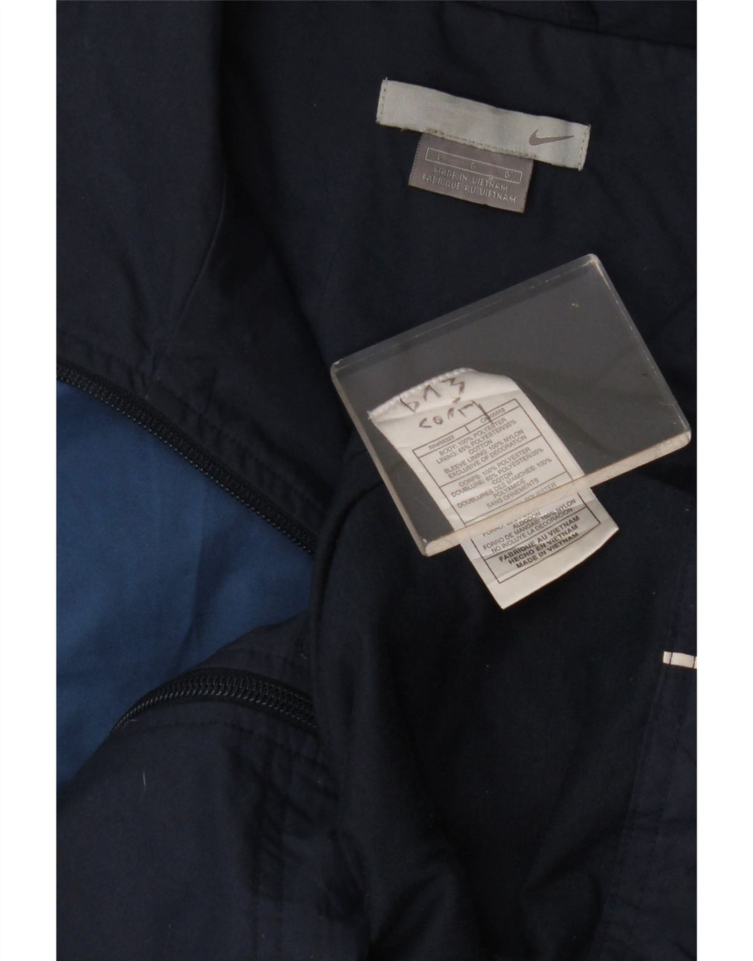 Nike træningsdragt til mænd, topjakke, stor blå farveblok nylon