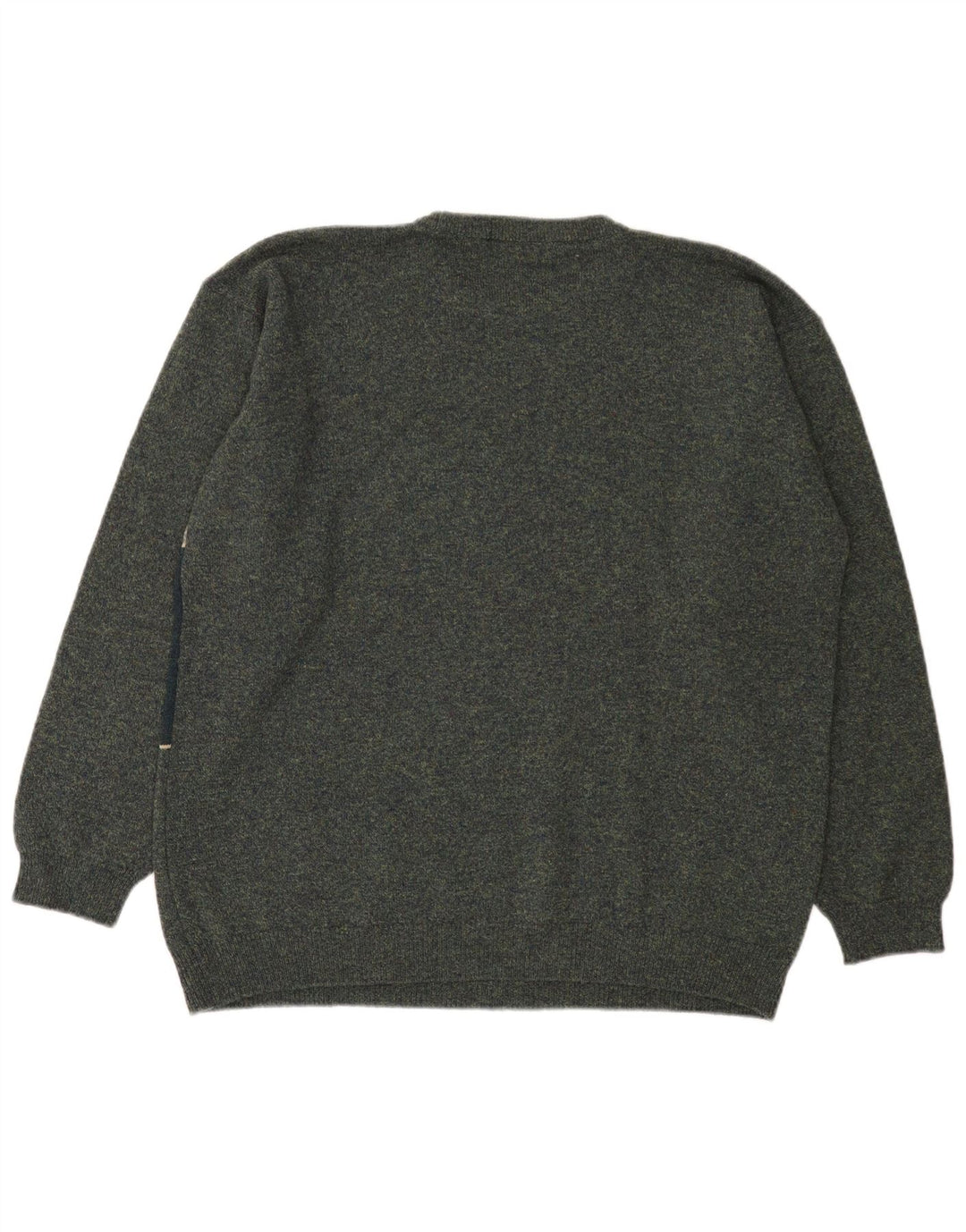 Marks & Spencer Herre sweater med rund hals, stor grøn farveblok