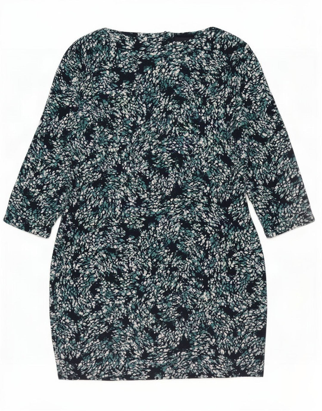 Marks & Spencer Dame Basic Dress UK 12 Medium Navy Blue Spotted