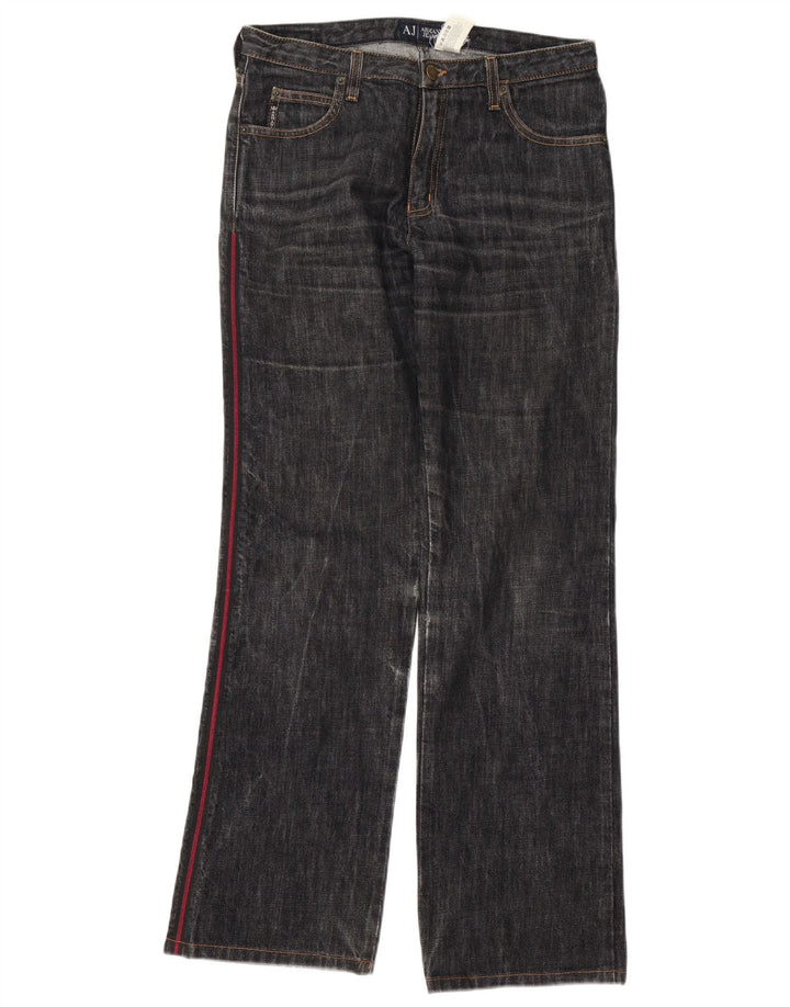 Armani Dame Straight Jeans W29 L31 Marineblå Bomuld