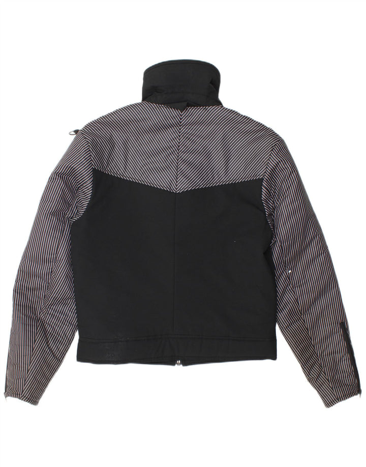 Vintage polstret herrejakke UK 36 Small Black Colourblock Polyamid