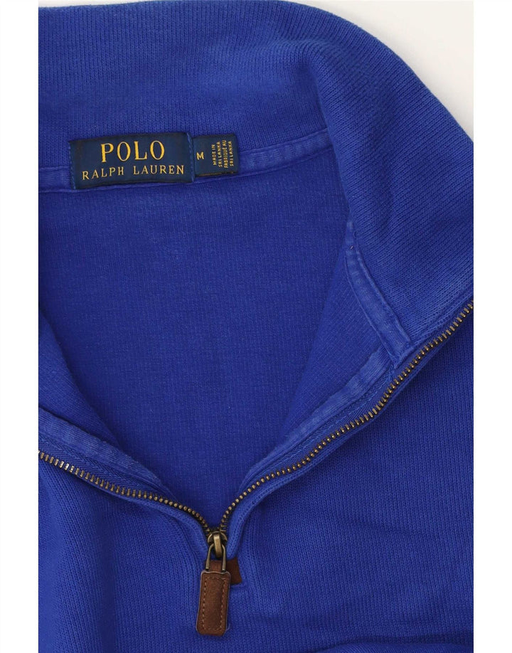 Polo Ralph Lauren Herre lynlås-hals sweater mellemblå