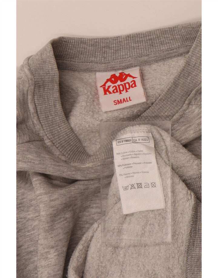 KAPPA Mens Sweatshirt Jumper Small Grey Cotton Vintage Kappa and Second-Hand Kappa from Messina Hembry 