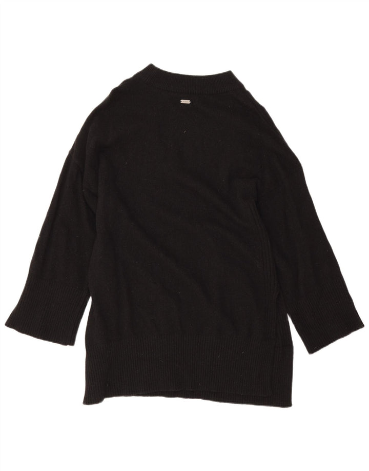 Barbour Dame Longline Turtle Neck Jumper Sweater UK 10 Small Black