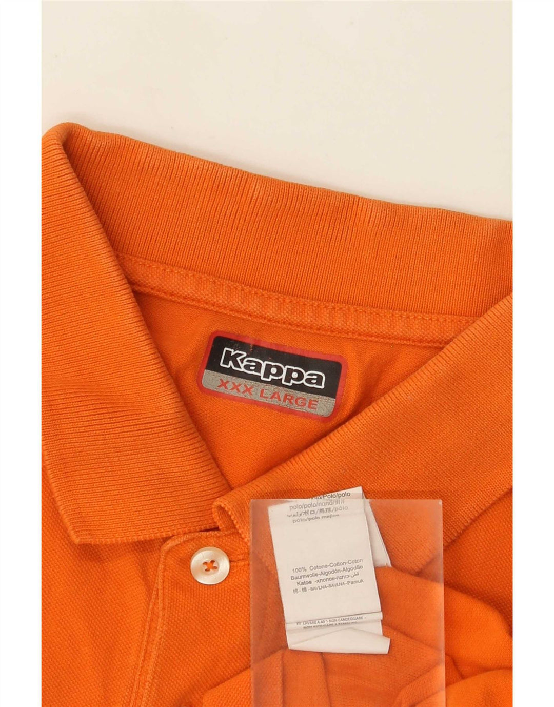 Kappa herre poloshirt 3XL orange bomuld
