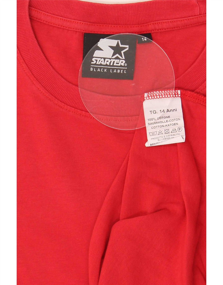 Starter Drenge Grafisk T-Shirt Top 13-14 År Rød Bomuld
