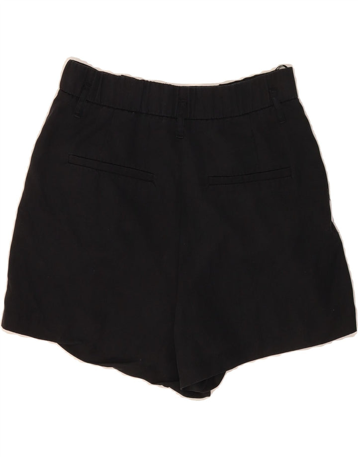ZARA Womens Chino Shorts Small W26 Black Lyocell Vintage Zara and Second-Hand Zara from Messina Hembry 