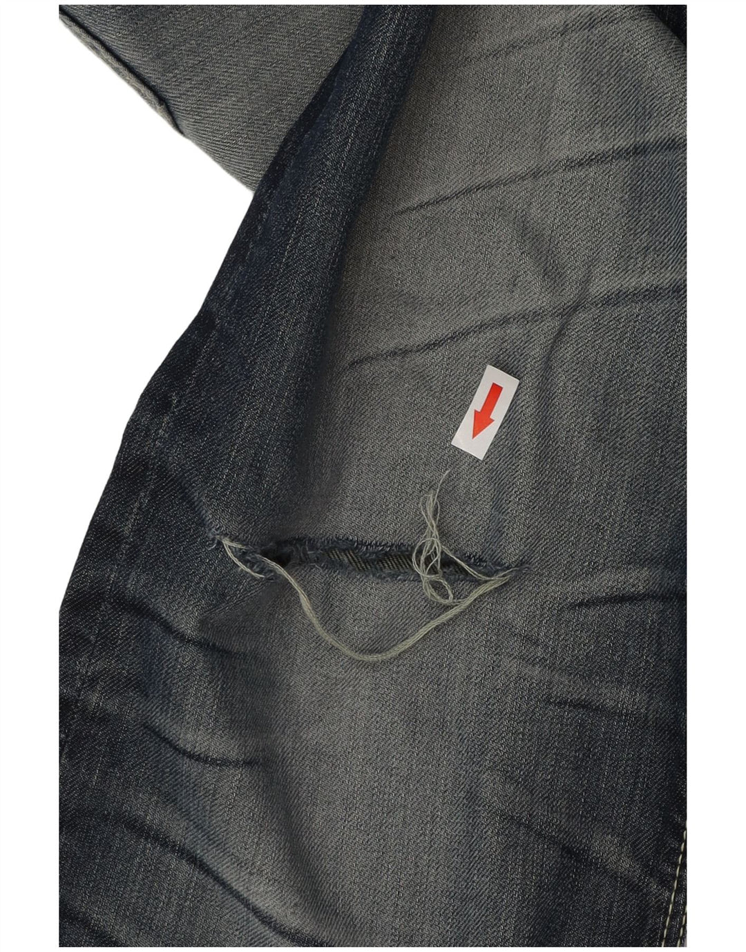 Superdry Herre Officer Straight Jeans W34 L32 Blå Bomuld