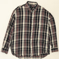 MOMENTI Mens Flannel Shirt Medium Grey Check Vintage Momenti and Second-Hand Momenti from Messina Hembry 
