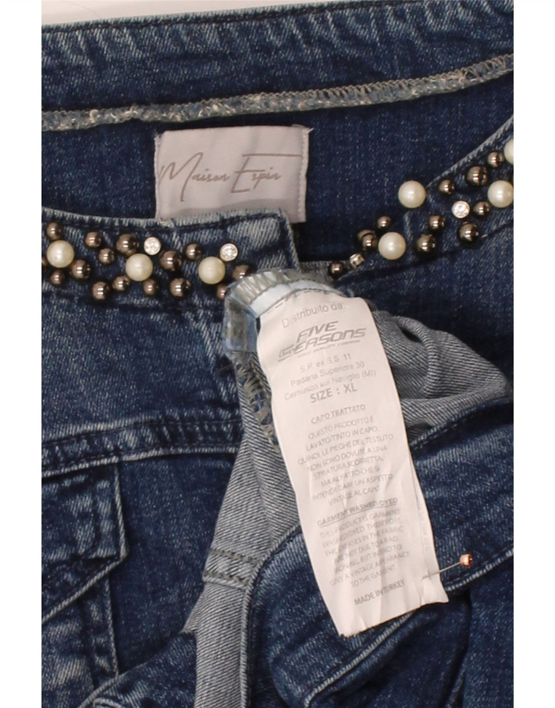 VINTAGE Womens Denim Jacket UK 18 XL Blue Cotton