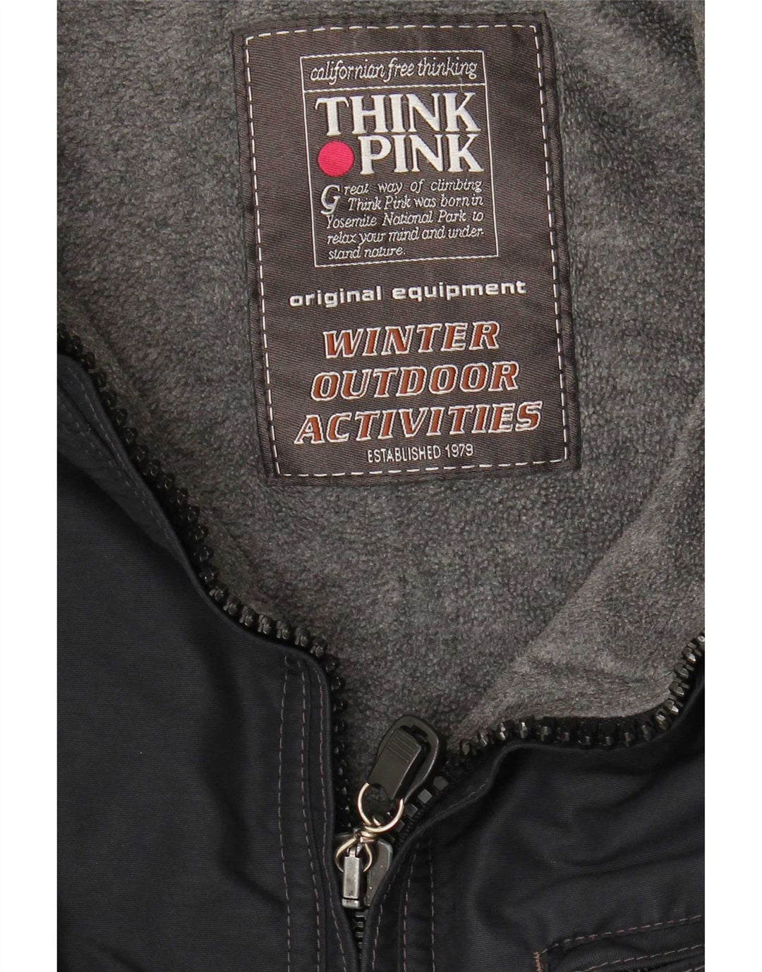 Think Pink Herre Bomber Windbreaker Jacket UK 42 XL Navy Blue