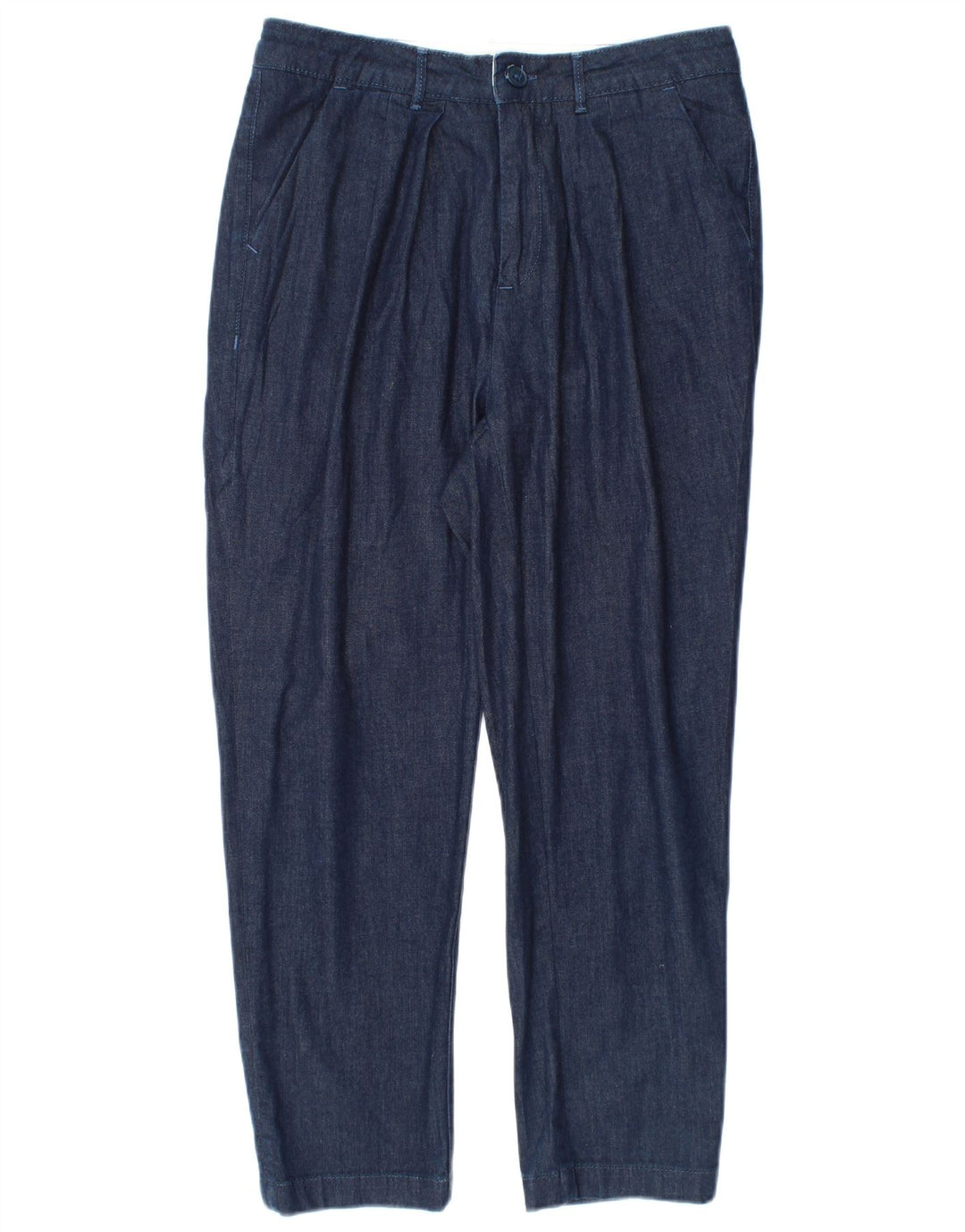 Rifle Dame Pegged Cropped Trousers W28 L24 Navy Blue