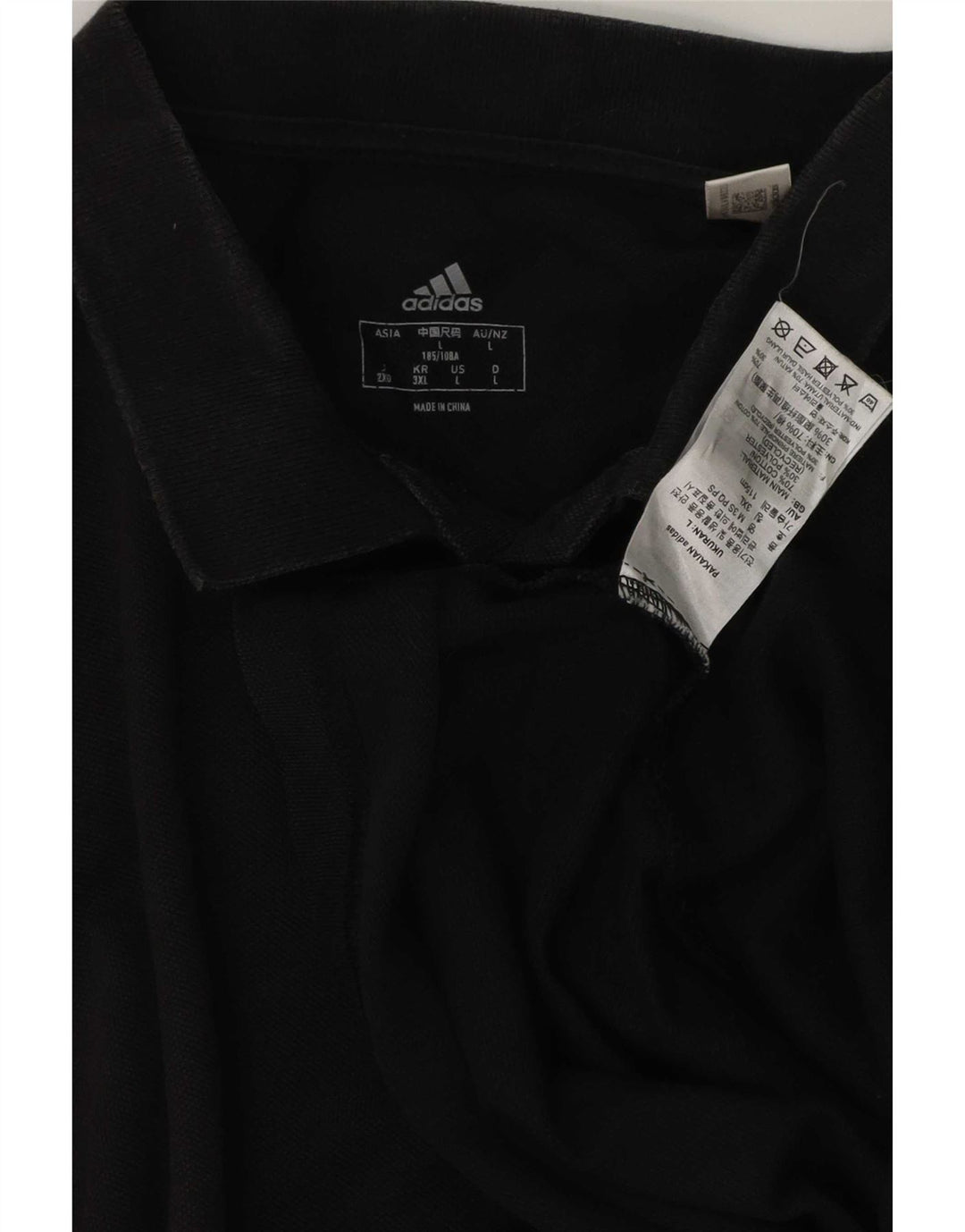 Adidas Polo Shirt til mænd Stor sort bomuld