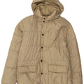 Alberto Aspesi Dame Hætte Oversized Polstret Jakke UK 8 Small Beige