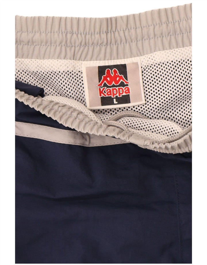 Kappa Badeshorts til mænd Large Navy Blue Colourblock Nylon