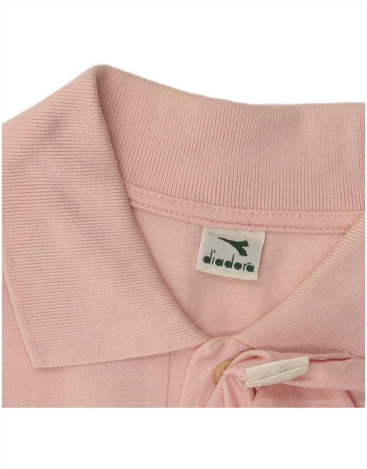 Diadora herre poloshirt Medium Pink Bomuld