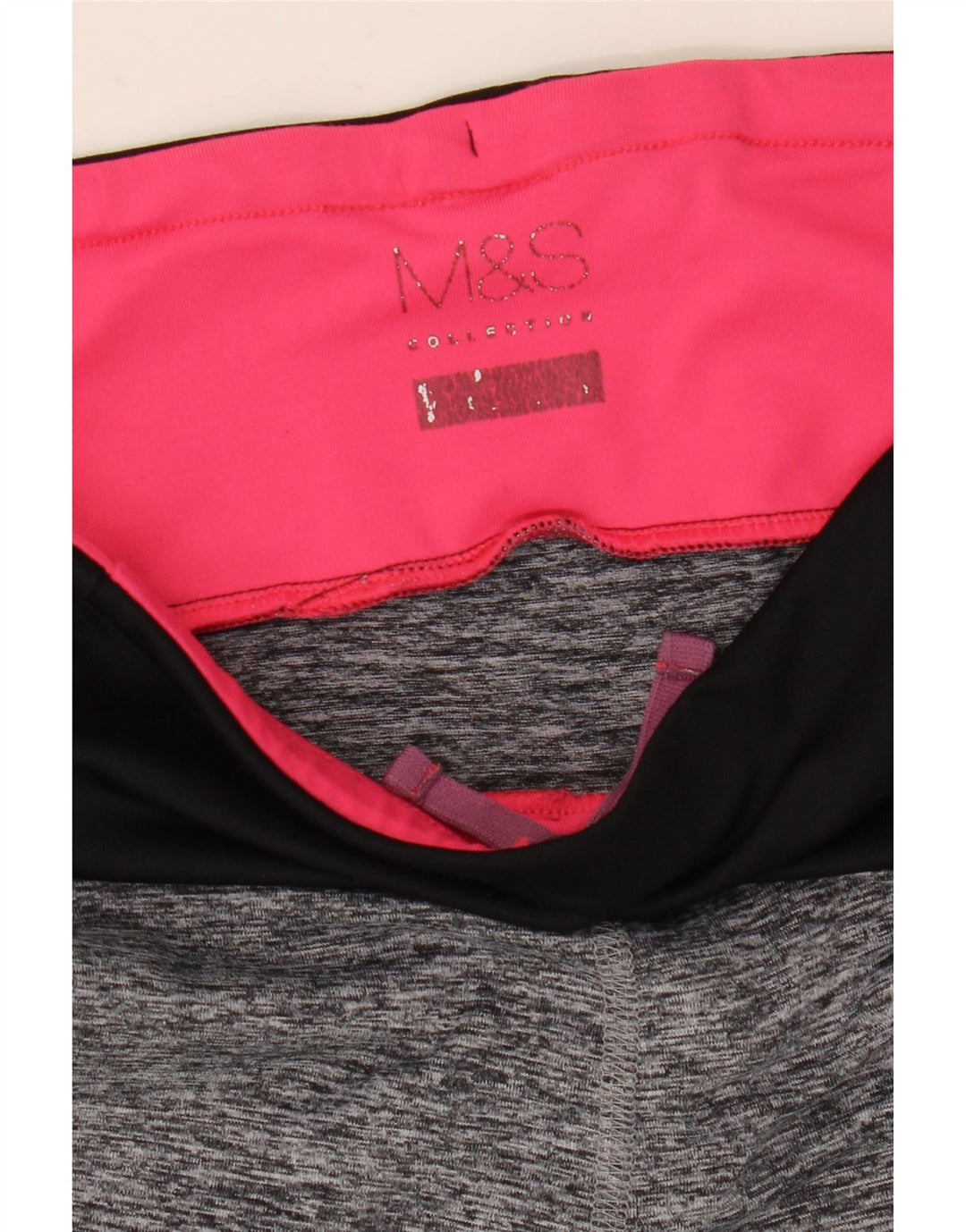 MARKS & SPENCER Capri Leggings til kvinder UK 10 Small Grey Colourblock
