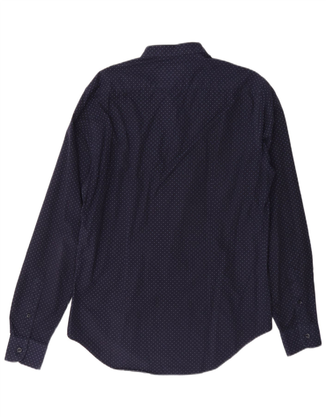 Zara Herre Slim Fit skjorte Medium marineblå plettet bomuld