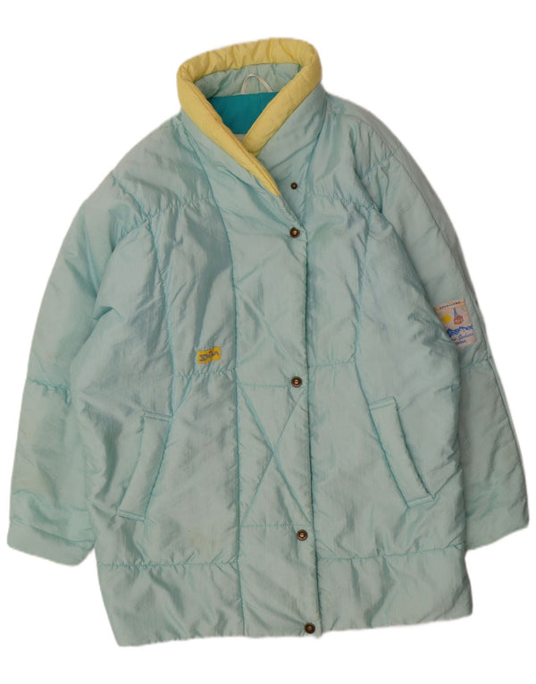 Skila Dame Oversized Polstret Frakke EU 38 Medium Blue Polyamide