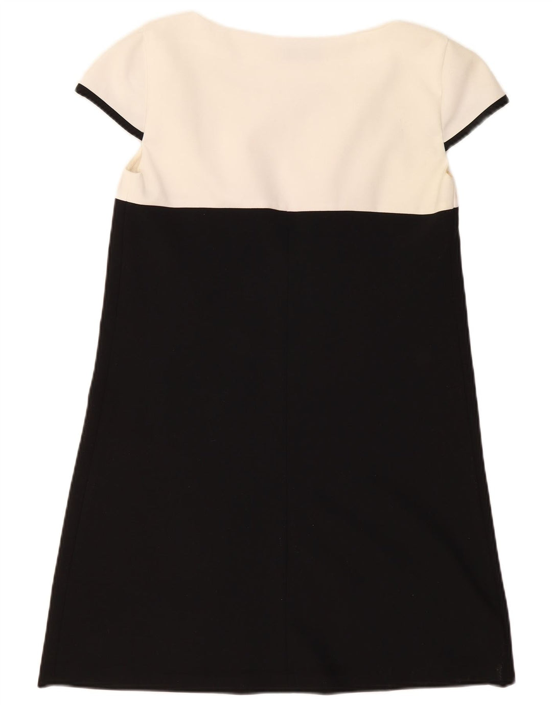 Vintage Dame A-Line Kjole IT 46 Stor Sort Colourblock