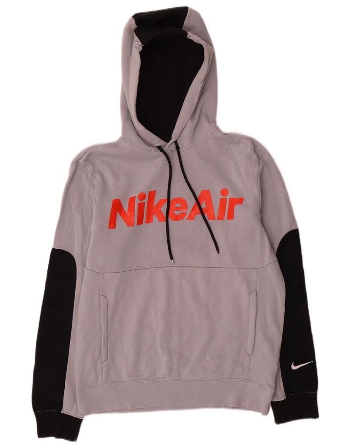 Nike grafisk hættetrøje til mænd, lille grå farveblok bomuld