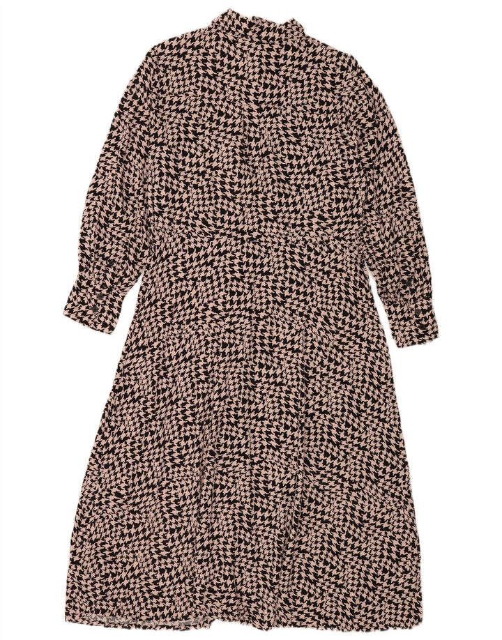 Marks & Spencer skjortekjole til kvinder UK 14 Large Black Houndstooth