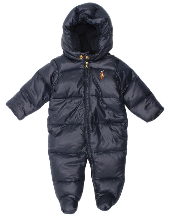 Ralph Lauren Baby Boys Polstret Jumpsuit med hætte 3-6 måneder Marineblå Vinter