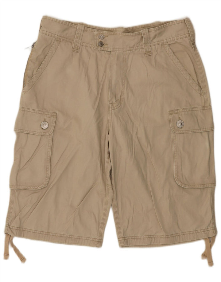Benetton Herre Cargo Shorts IT 48 Medium W36 Beige Bomuld