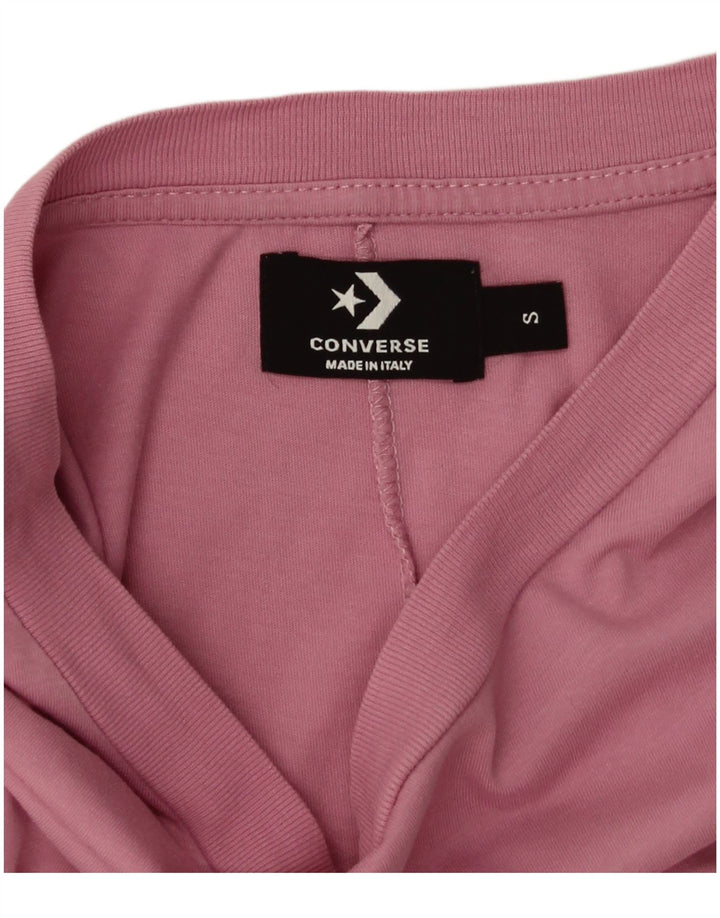 Converse Oversized T-Shirt Top UK 10 Small Pink Bomuld