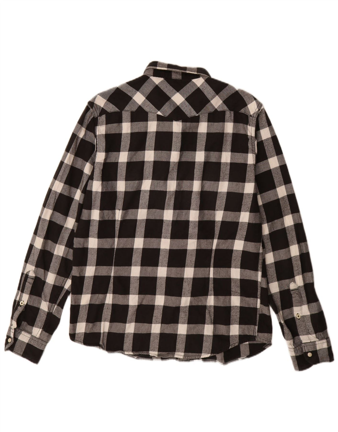 LEE Herre Slim Fit Flanellskjorte Medium Sort Ternet Bomuld