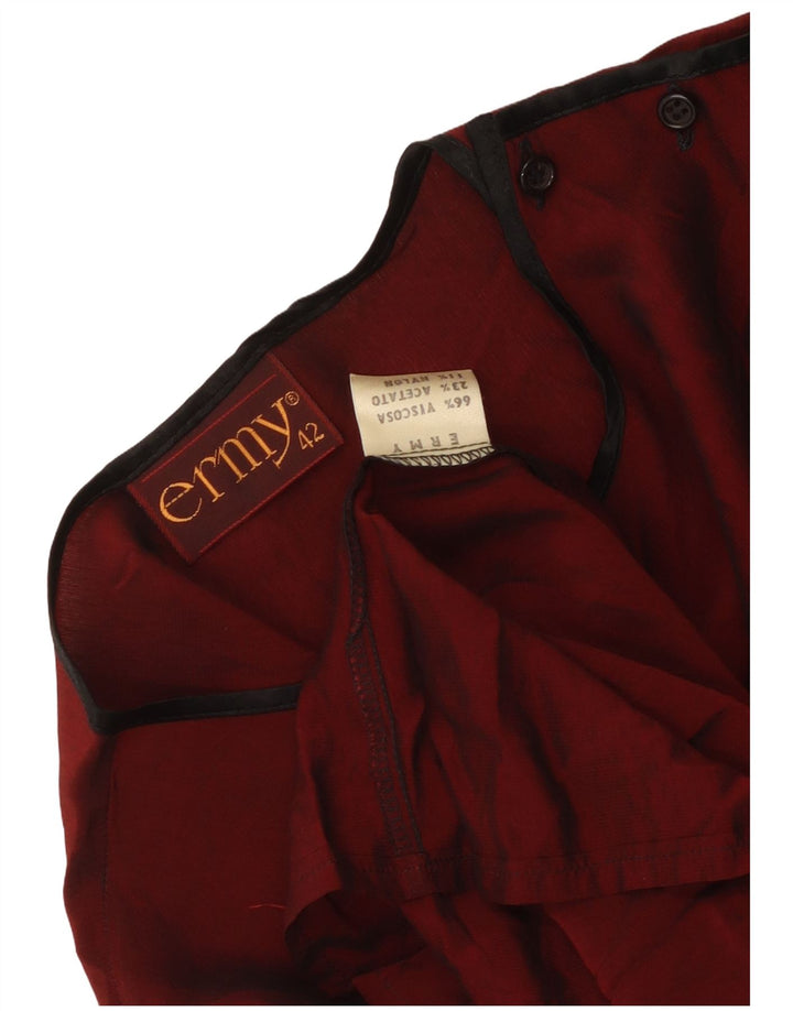 Vintage damebluse Top IT 42 Medium Burgundy Viscose