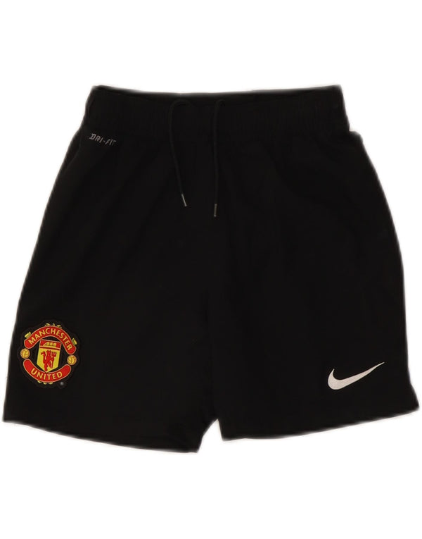 NIKE Boys Manchester United Sport Shorts 8-9 Years Small  Black Polyester