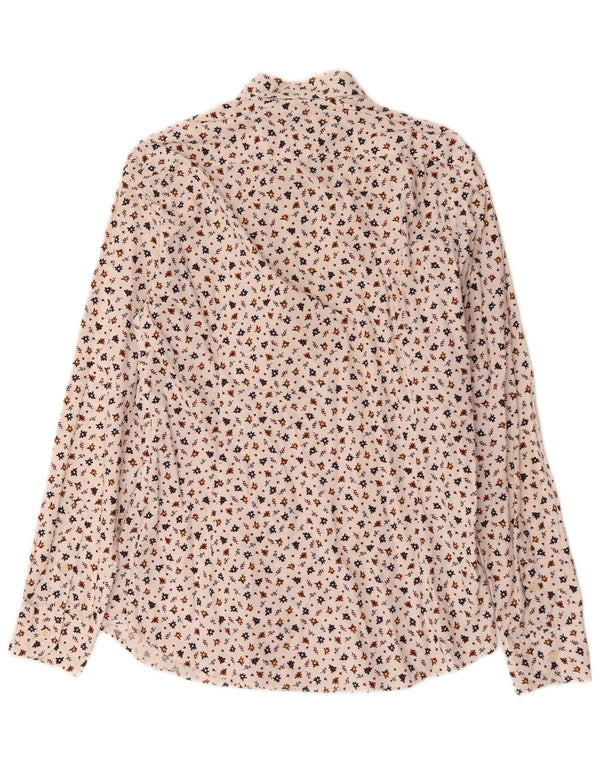 Massimo Dutti Herreskjorte Medium Hvid Blomsterbomuld