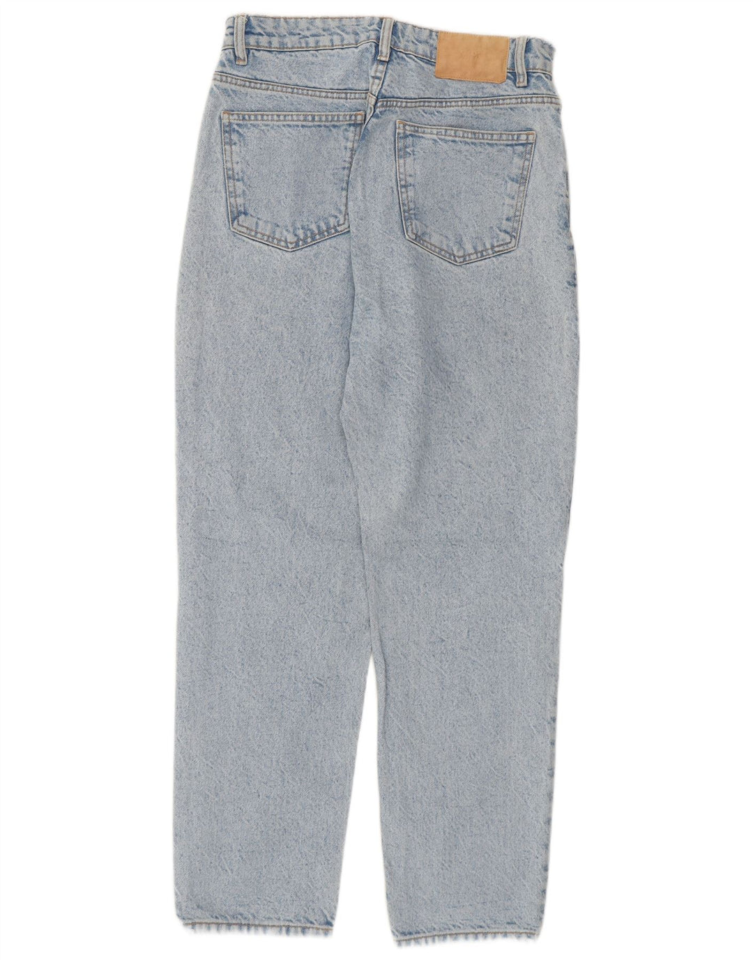 Zara Dame Jeans med høj talje EU 40 Medium W30 L27 Blå Bomuld