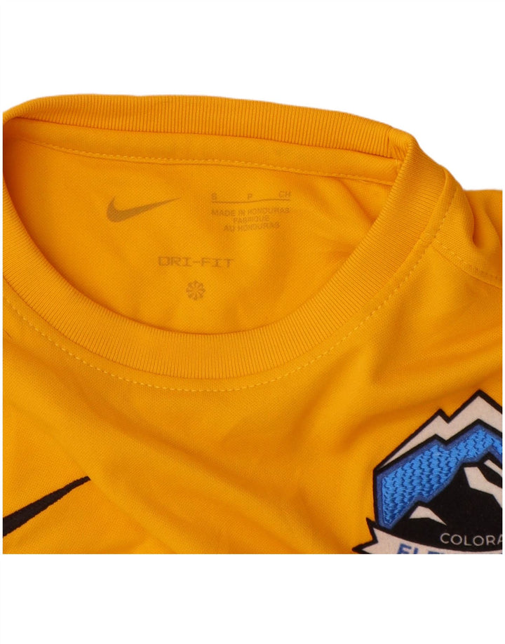 Nike Boys Dri Fit Grafisk T-Shirt Top 8-9 år Lille gul polyester