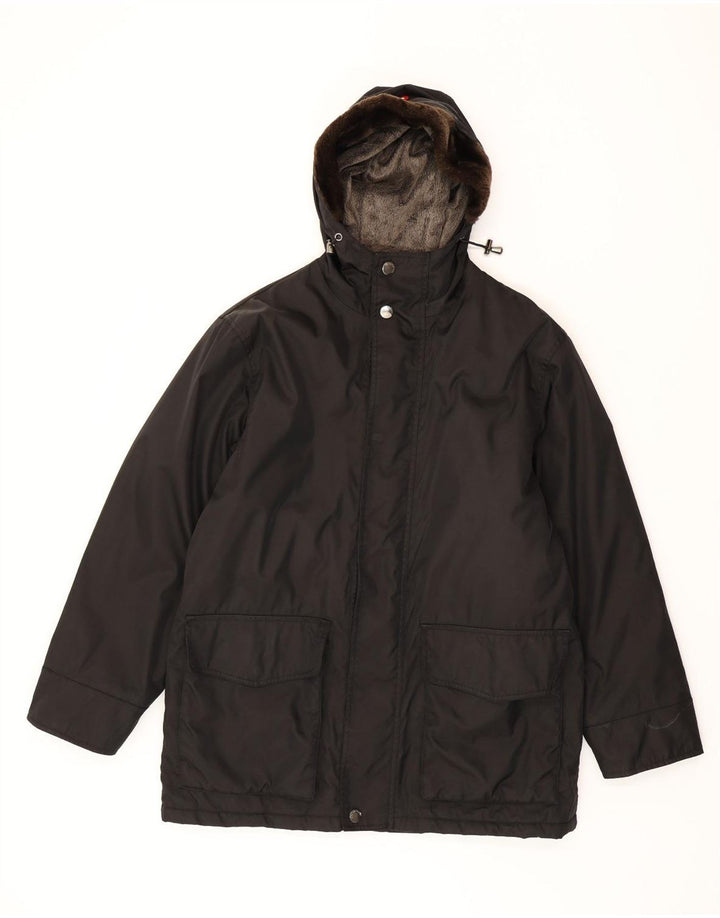 Cape Horn Herre Hooded Windbreaker Jacket UK 40 Large Black Polyester