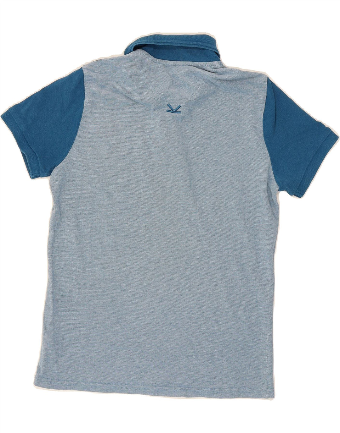 KENZO Mens Polo Shirt XS Blue Colourblock Cotton Vintage Kenzo and Second-Hand Kenzo from Messina Hembry 