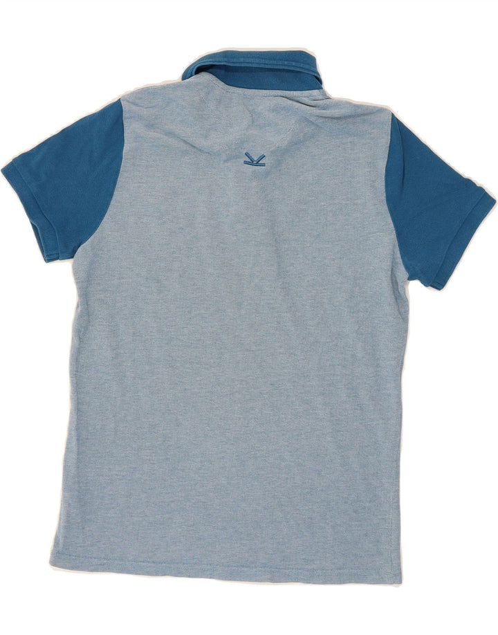 KENZO Mens Polo Shirt XS Blue Colourblock Cotton Vintage Kenzo and Second-Hand Kenzo from Messina Hembry 