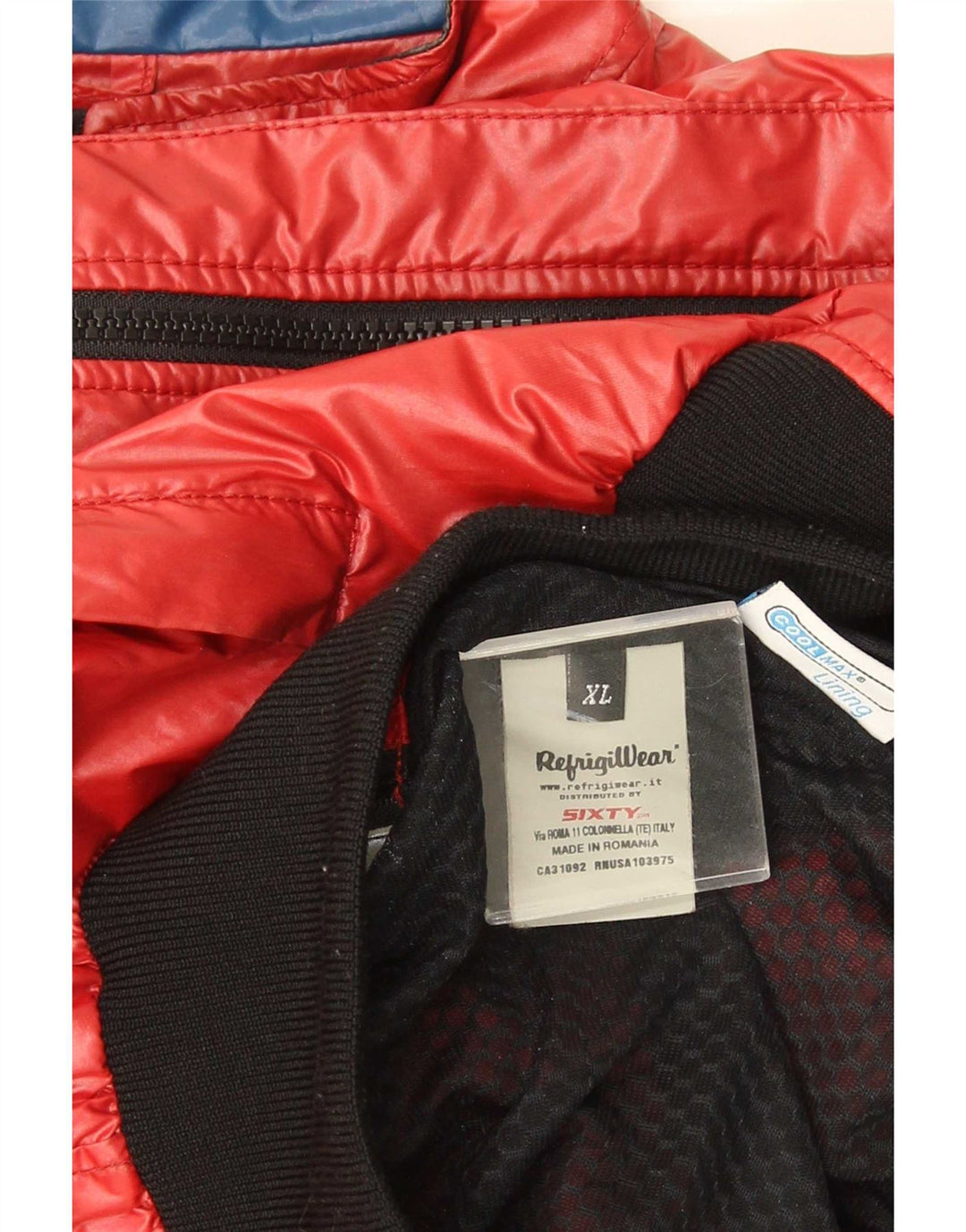 Refrigiwear Dame Regnjakke UK 18 XL Rød Colourblock