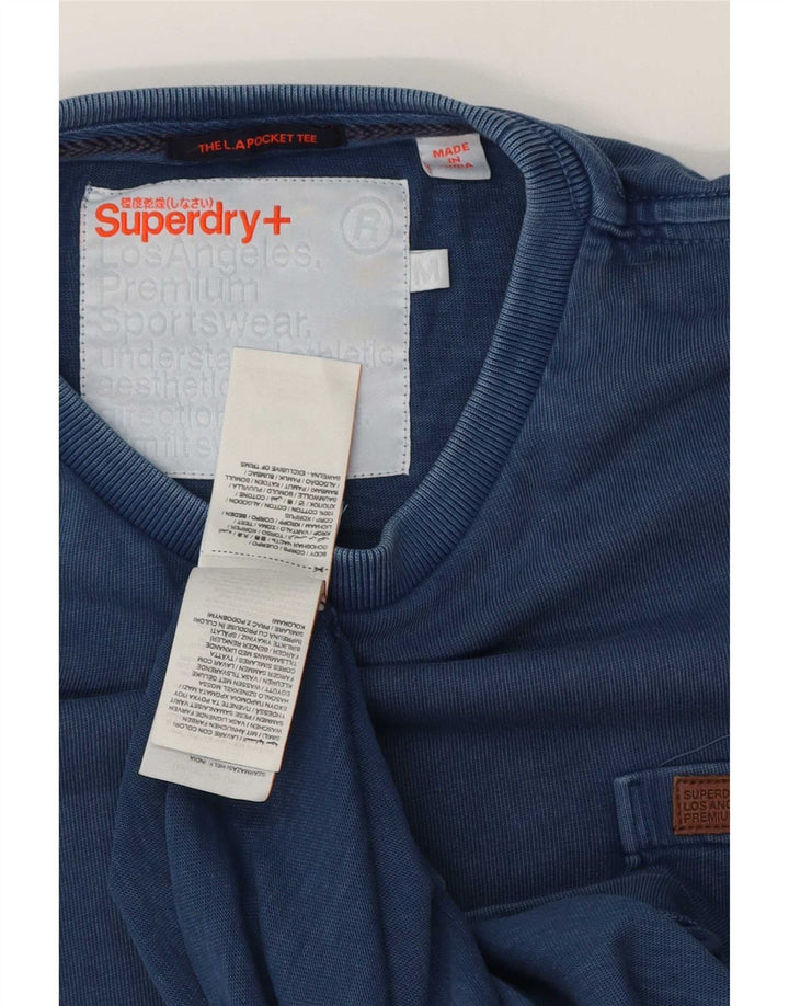 Superdry Herre T-shirt Top Medium Marineblå Bomuld