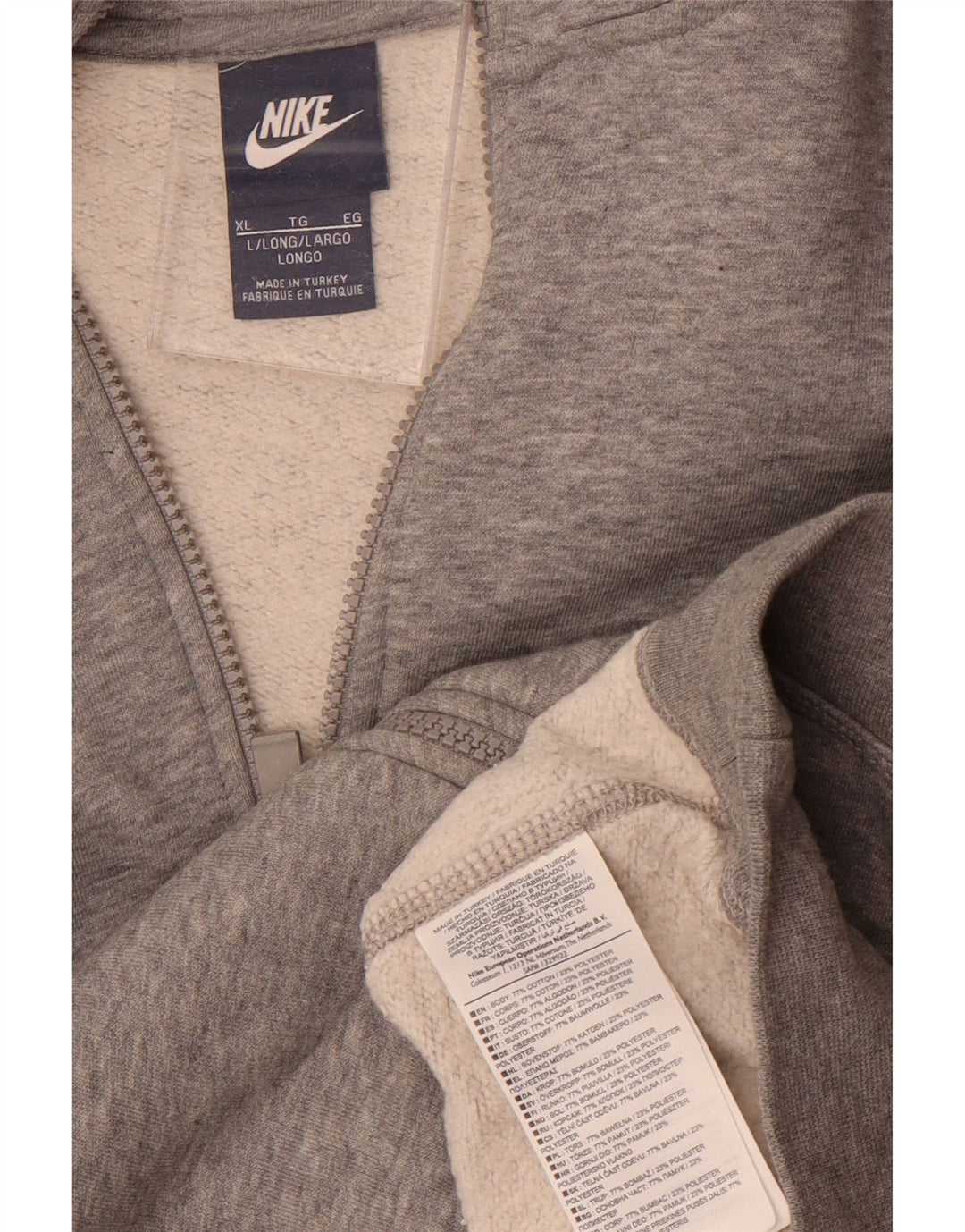 Nike træningsdragt topjakke til mænd XL grå bomuld