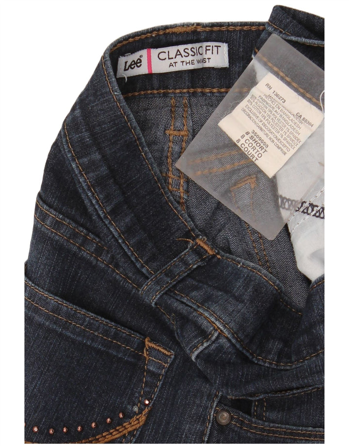LEE Dame Højtalje Bootcut Jeans US 8 Medium W28 L30 Navy Blue