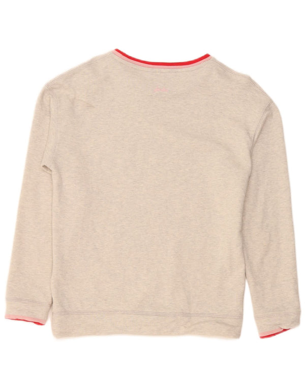 Joules Graphic Sweatshirt Jumper UK 10 Small Grey Animal Print