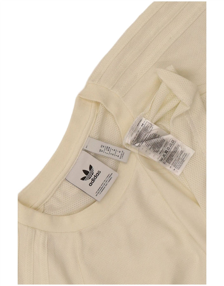Adidas Herre T-shirt Top Medium Off White Bomuld