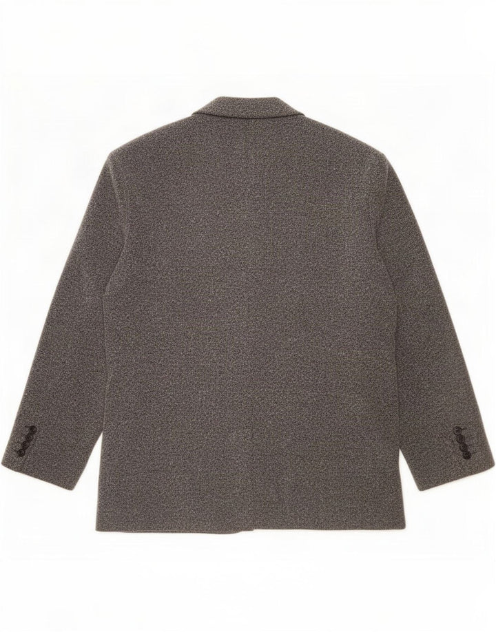 Marks & Spencer Herre Short 3 Button Blazer Jacket UK 42 Large Grey Flecked