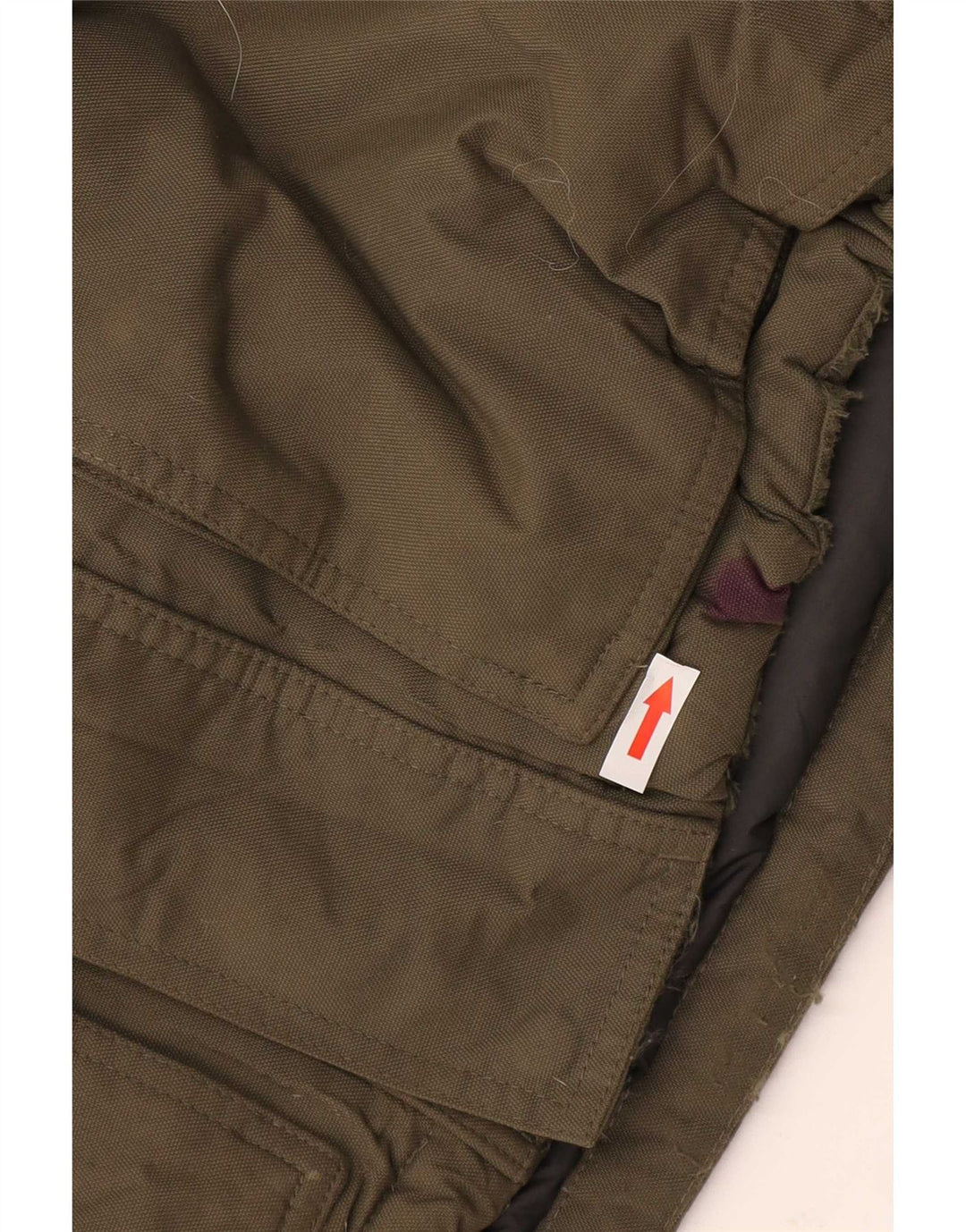 The North Face Herre Hooded Padded Jacket UK 38 Medium Khaki Nylon