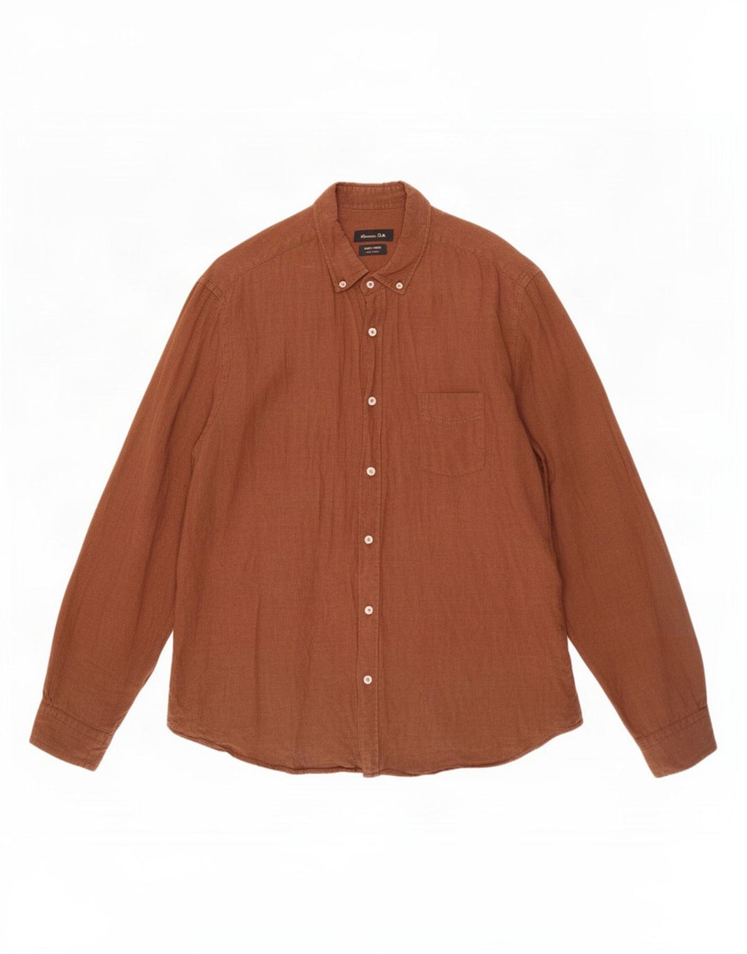 Massimo Dutti herreskjorte 2XL brun hør