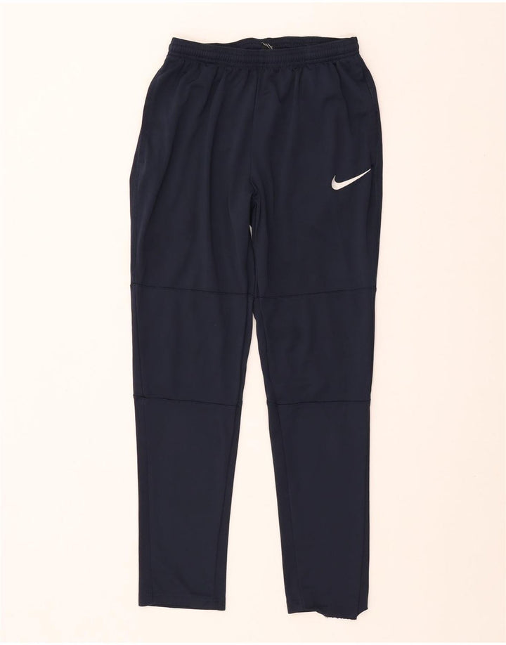 Nike Herre Dri Fit træningsdragt Bukser UK 10 Small Navy Blue Polyester